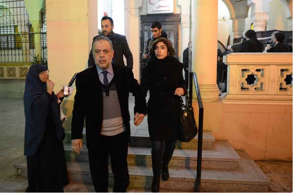 اشرف زكي وروجينا - عزاء والد شيري عادل