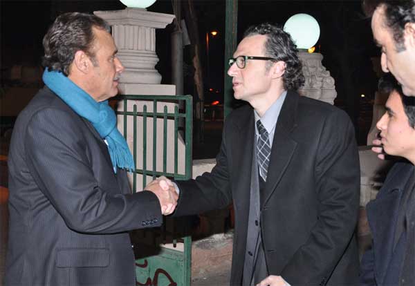 فاروق الفيشاوي - عزاء والد شيري عادل