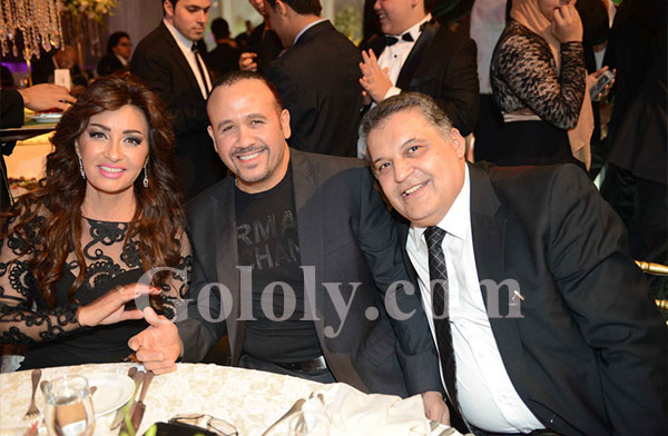 تامر حسني وسامو زين في حفل زفاف ابن شقيقة محسن جابر