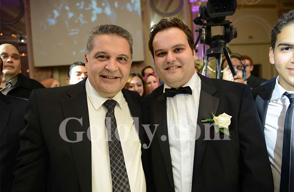 تامر حسني وسامو زين في حفل زفاف ابن شقيقة محسن جابر