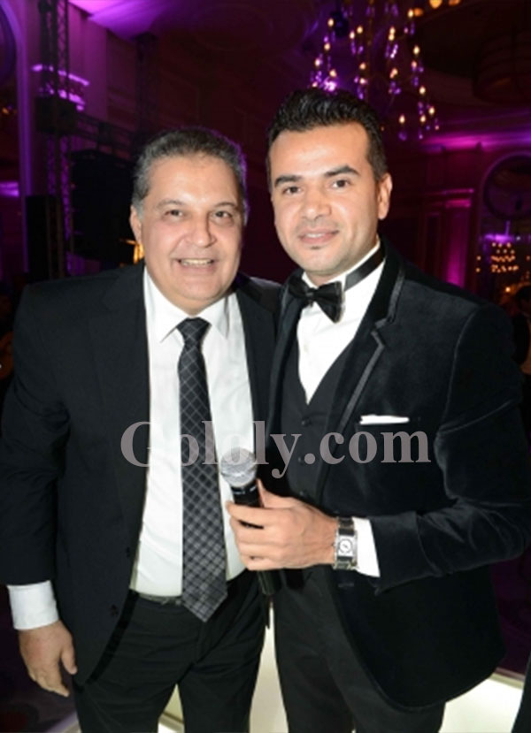 تامر حسني وسامو زين في حفل زفاف ابن شقيقة محسن جابر