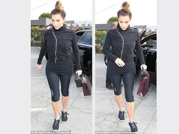 صور .. كيم كارداشيان في إطلالة رياضية مثيرة بعد فقدان الوزن .. وتسريحة شعر جديدة لعيد الميلاد