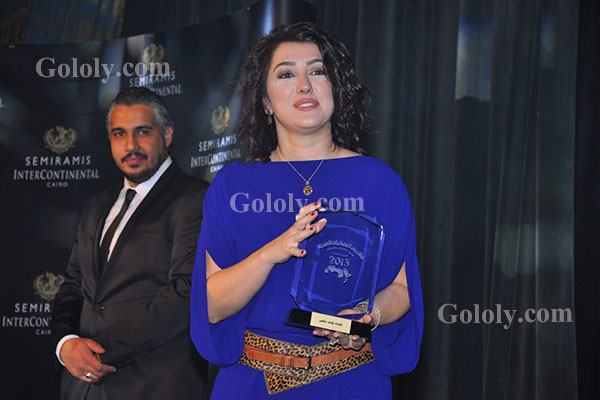 كندة علوش - حفل تكريم النجوم والاعلاميين في مهرجان القنوات الفضائية