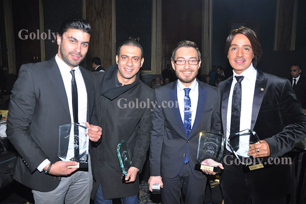 احمد فاروق - محمد فراج - احمد زاهر - هاني البحيري - حفل تكريم النجوم والاعلاميين في مهرجان القنوات الفضائية