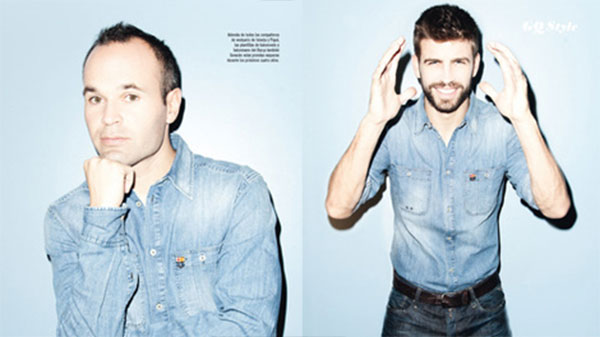 صور.. جيرارد بيكيه في إعلان «جينز» جديد