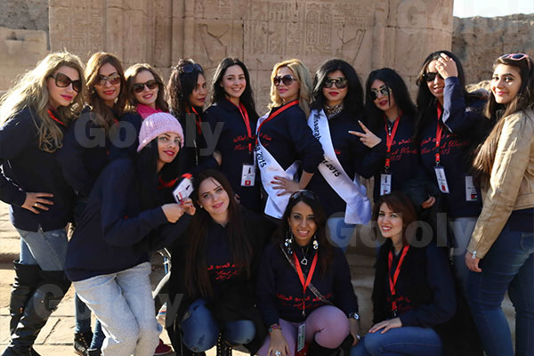 نقلا عن جولولى   بالصور.. ملكات جمال العرب يبدأن جولتهن السياحية بالأقصر