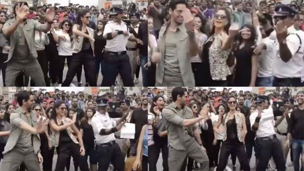 سيدهارث وكاترينا يرقصان مع شرطي مرور في الشوارع.. شاهد