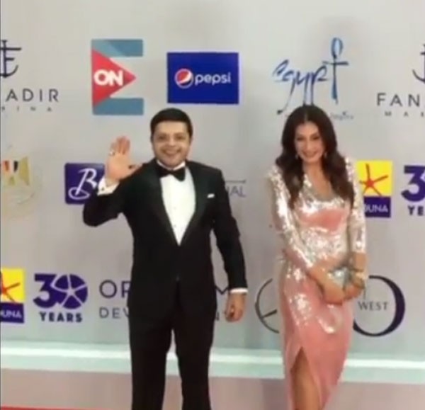 محمد هنيدي وزوجته