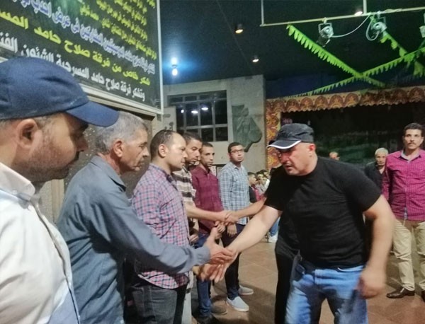 احمد السقا في عزاء محمد ابو الوفا