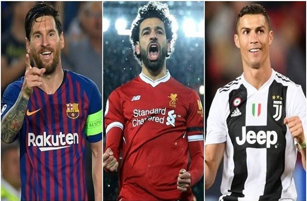 محمد صلاح - ليونيل ميسي - كريستيانو رونالدو
